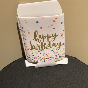 Happy birthday koozie